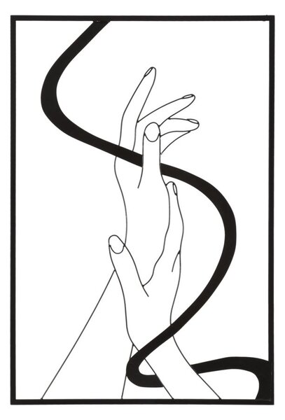 Pannello da Muro Hands 60x1x90 cm in Ferro