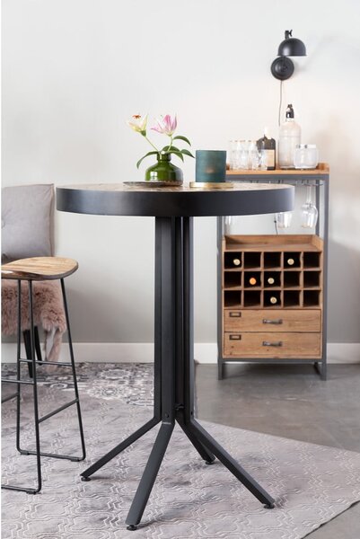 Sedia da bar di colore naturale in teak massiccio (altezza della seduta 76 cm) Tangle – White Label