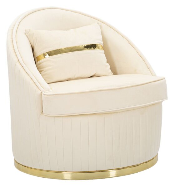 Poltrona Space Plus Crema Ø 75x80 cm in Legno