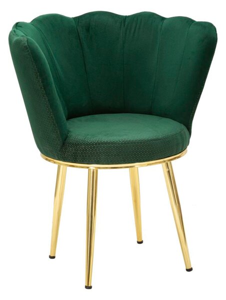 Poltrona Mindy Verde 70x63x83 cm in Legno e Ferro