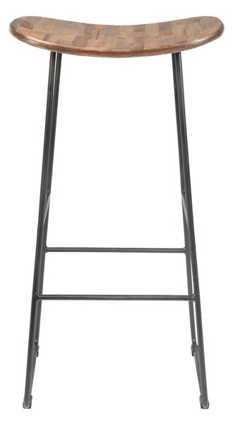Sedia da bar di colore naturale in teak massiccio (altezza della seduta 76 cm) Tangle – White Label