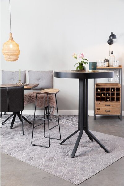 Sedia da bar di colore naturale in teak massiccio (altezza della seduta 76 cm) Tangle – White Label