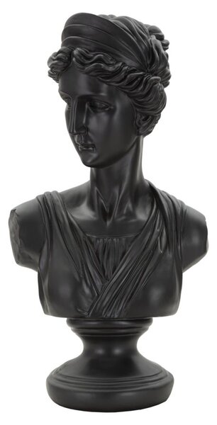 Scultura Roman Woman Black 22x16x41 cm in Poliresina
