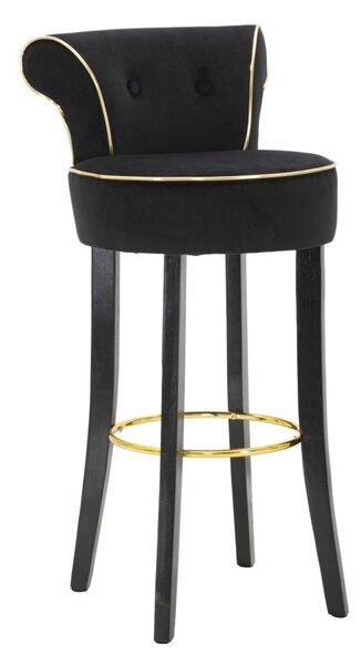 Sgabello Bar Luxy Nero 46x48x96 cm in Legno e Plastica