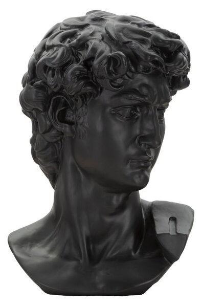 Scultura Testa Antica Nera 44x35,5x60 cm in Poliresina