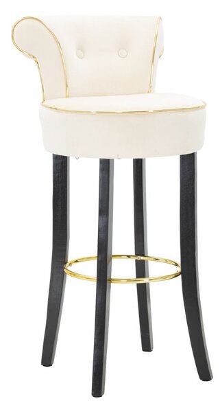 Sgabello Bar Luxy Crema 46x48x96 cm in Legno e Plastica