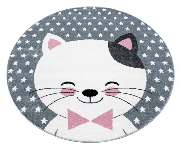 Tappeto per bambini rosa-grigio ø 120 cm Kids - Ayyildiz Carpets