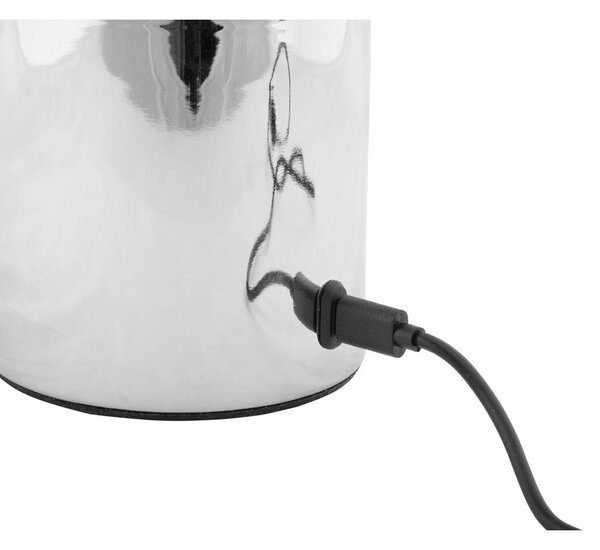 Lampada da tavolo dimmerabile a LED in argento con paralume in metallo/con paralume in vetro (altezza 29,5 cm) Camp - Leitmotiv