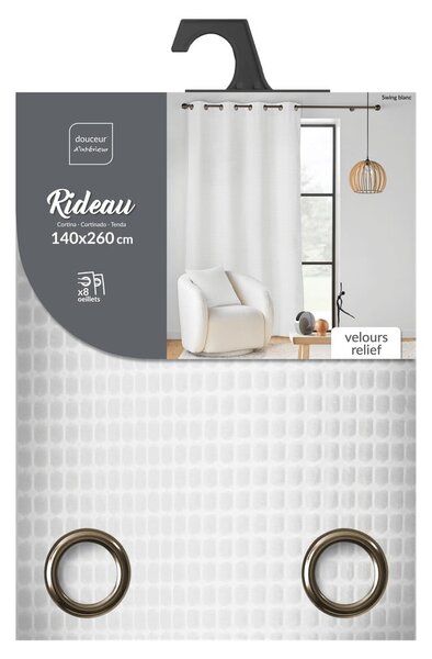 Tenda bianca in velluto 140x260 cm Swing – douceur d'intérieur