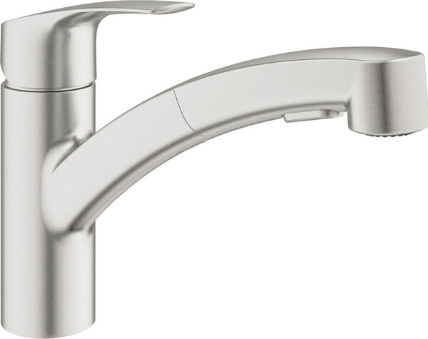 Miscelatore con doccetta in acciaio opaco Grohe 30305DC1