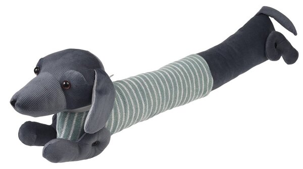 Paraspifferi per porta verde/grigio 17x76 cm Sausage Dog – Rex London