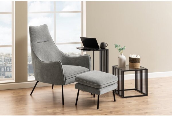 Tavolo contenitore con piano in vetro 40x40 cm Strington - Actona