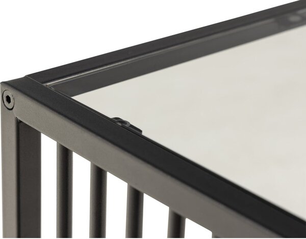 Tavolo contenitore con piano in vetro 40x40 cm Strington - Actona