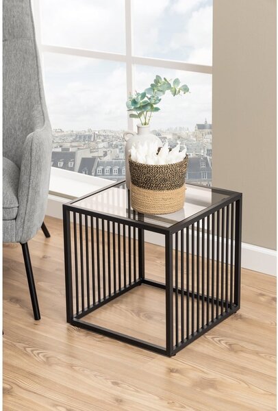 Tavolo contenitore con piano in vetro 40x40 cm Strington - Actona