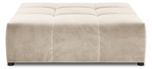 Poggiapiedi beige con rivestimento in velluto Rome Velvet – Cosmopolitan Design