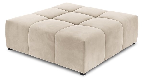 Poggiapiedi beige con rivestimento in velluto Rome Velvet – Cosmopolitan Design