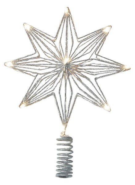 Decorazione luminosa argentata con alimentazione a batteria Chloe – Sirius