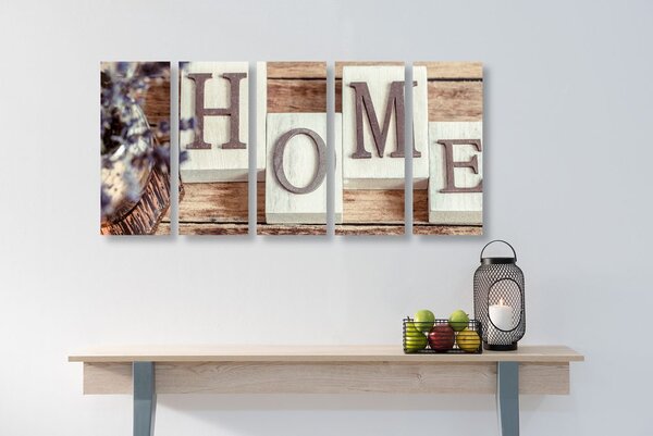 Quadri 5 pezzi – Lettere Home