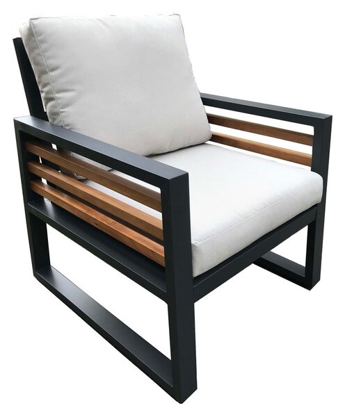 Set da giardino in alluminio grigio per 5 persone Colmar - Rojaplast