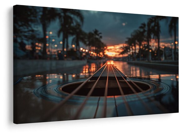 Quadro su tela – Tramonto sulla chitarra