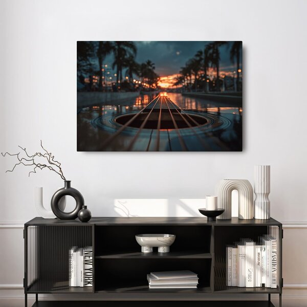 Quadro su tela – Tramonto sulla chitarra