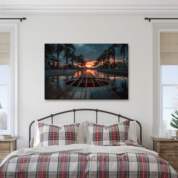 Quadro su tela – Tramonto sulla chitarra