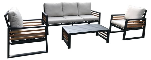 Set da giardino in alluminio grigio per 5 persone Colmar - Rojaplast