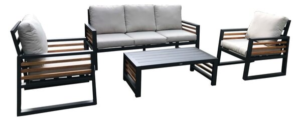 Set da giardino in alluminio grigio per 5 persone Colmar - Rojaplast