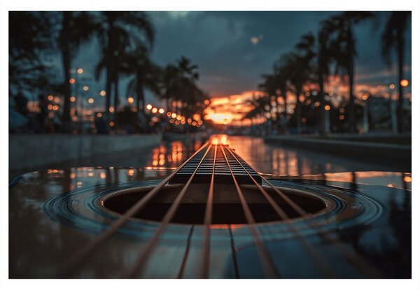 Quadro su tela – Tramonto sulla chitarra