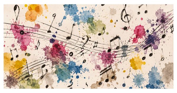 Quadro su tela – Melodia in stile acquerello