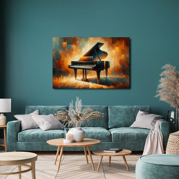 Quadro su tela – Pianoforte nella luce dell'arte