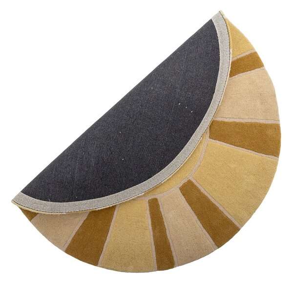 Tappeto per bambini beige e color ambra in lana ø110 cm Sun – Bloomingville Mini