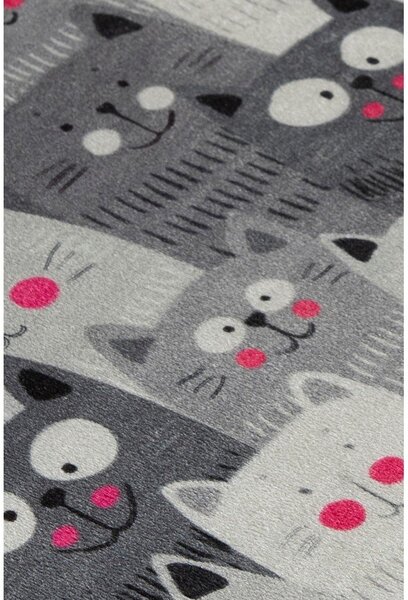 Tappetino per il bagno grigio 40x60 cm Meow – Foutastic