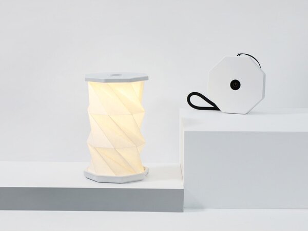 Decorazione luminosa bianca con ricarica USB portatile ø 8 cm Twist – Gingko