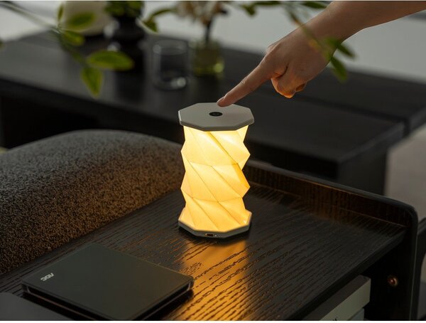 Decorazione luminosa bianca con ricarica USB portatile ø 8 cm Twist – Gingko