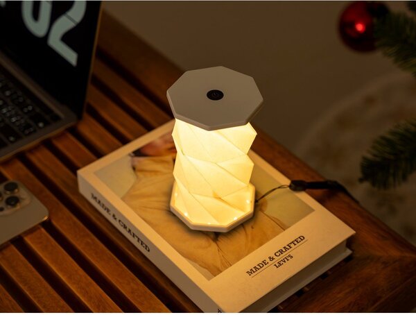 Decorazione luminosa bianca con ricarica USB portatile ø 8 cm Twist – Gingko