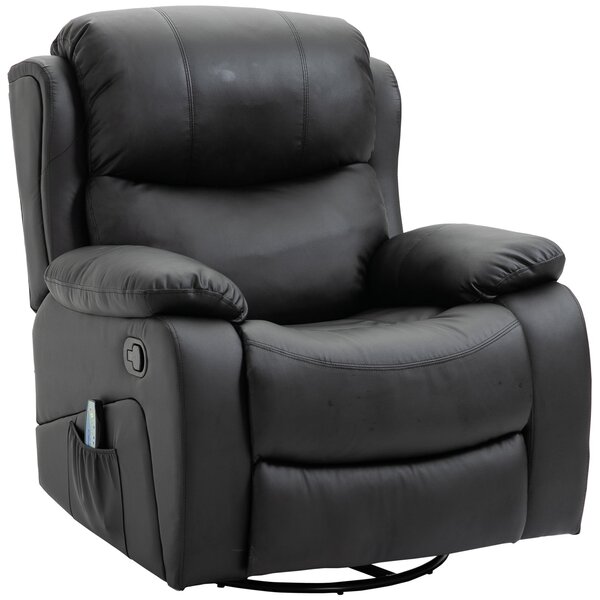 Poltrona Relax Massaggiante 97x92X104 cm in Similpelle Nera