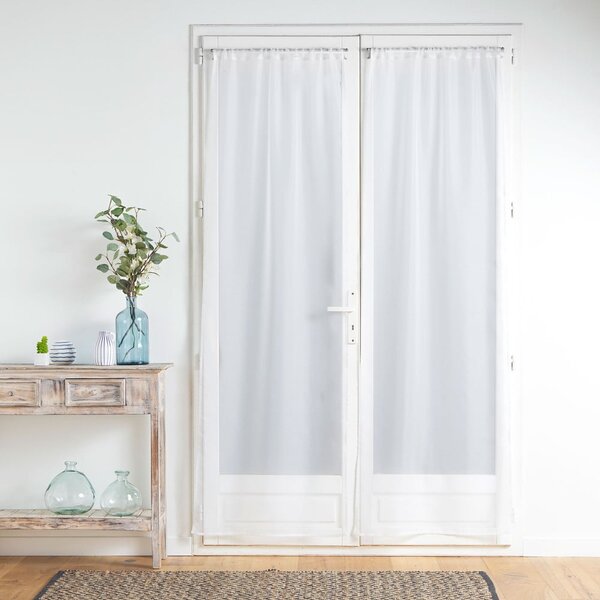 Tende sottili in set bianche in microsatinato 2 pz 70x200 cm Voiline – douceur d'intérieur