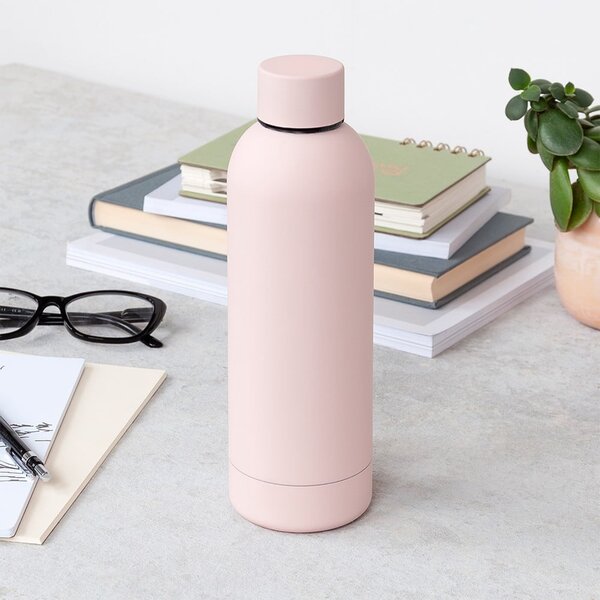 Bottiglia bottiglia da viaggio rosa chiaro in acciaio inox 500 ml – Rex London