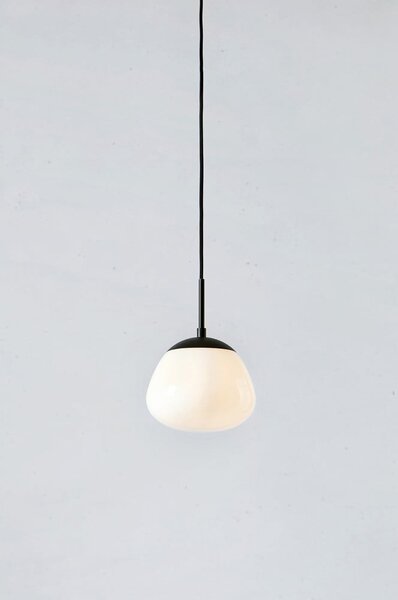 Lampada a sospensione bianca e nera con paralume in vetro ø 18 cm Rise - Markslöjd
