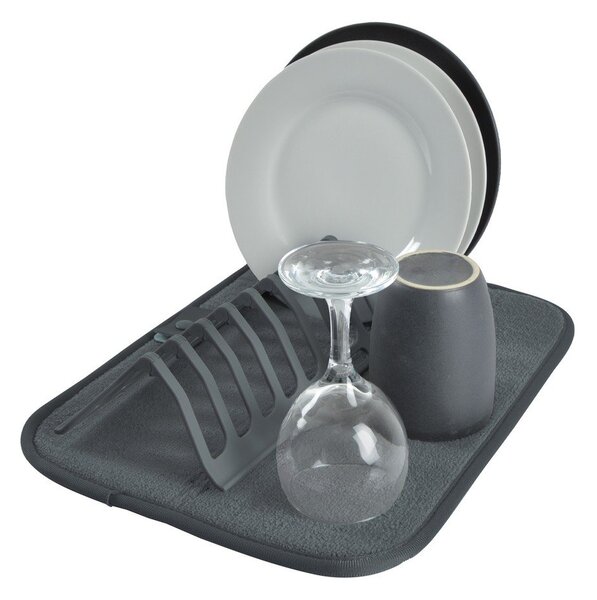 Tappetino scolapiatti grigio in plastica 36x28 cm – Homéa