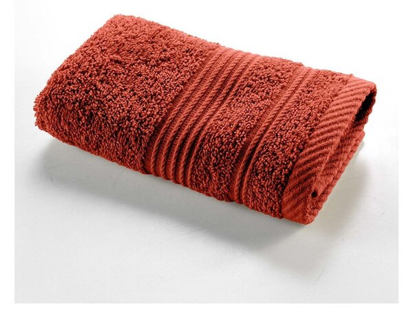 Asciugamano tipo terry color mattone in cotone 30x50 cm Tendresse – douceur d'intérieur