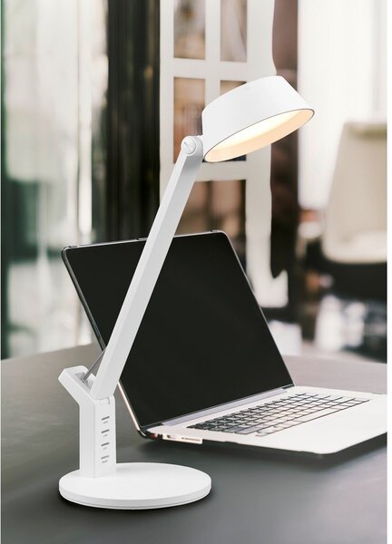 Lampada da tavolo LED bianco opaco con intensità regolabile (altezza totale 40 cm) Ava – Trio