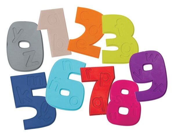 Set di tappetini antiscivolo per bambini 10 pz per la vasca 11x12,5 cm Chifres – MSV