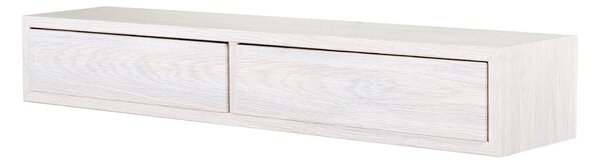 Mensola da Parete con 2 Cassetti 88,2x13,4x20 cm in Fibra di Legno Domino Rovere Imperiale