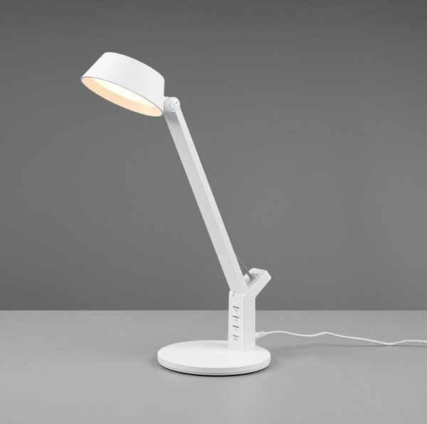 Lampada da tavolo LED bianco opaco con intensità regolabile (altezza totale 40 cm) Ava – Trio