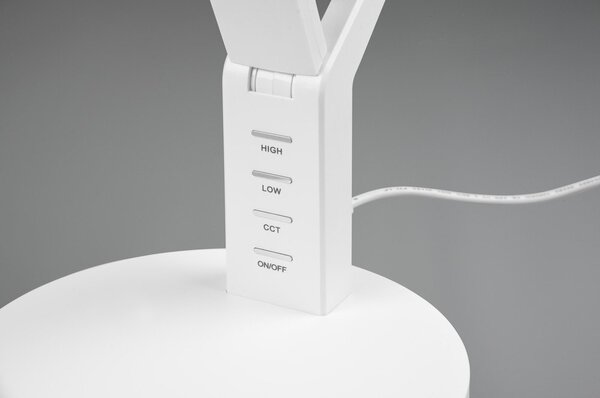 Lampada da tavolo LED bianco opaco con intensità regolabile (altezza totale 40 cm) Ava – Trio