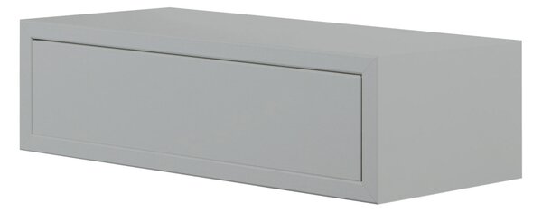 Mensola da Parete 1 Cassetto 45x13,4x20 cm in Fibra di Legno Lego Grigio