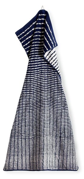 Asciugamano tipo terry bianco/blu in misto bambù 50x100 cm Nuance – JUNA