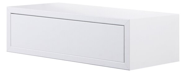 Mensola da Parete 1 Cassetto 45x13,4x20 cm in Fibra di Legno Lego Bianco
